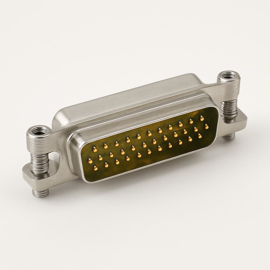Molex / FCT 1731090217 (F37P5G3-1004) D-Sub 37-Pin Plug with Jackpost — illustrative AI-generated image