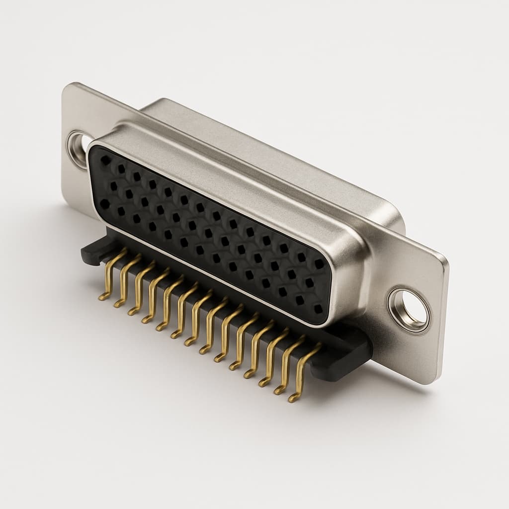 Molex / FCT 1731090194 (F37S5G3-1002) D-SUB RA PC Receptacle — illustrative AI-generated image