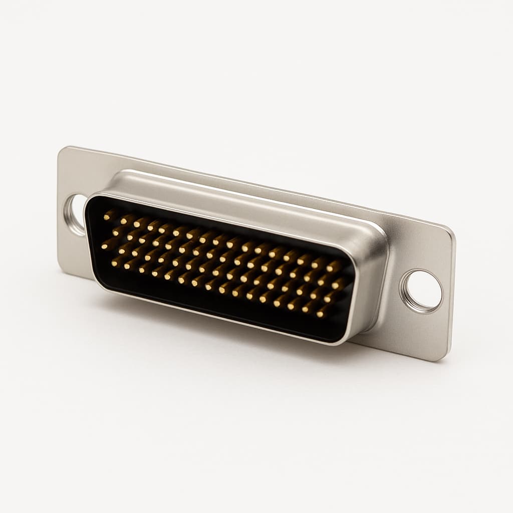 Molex / FCT 1731090828 (F50P1G1-1276) D-Sub PC Plug — illustrative AI-generated image