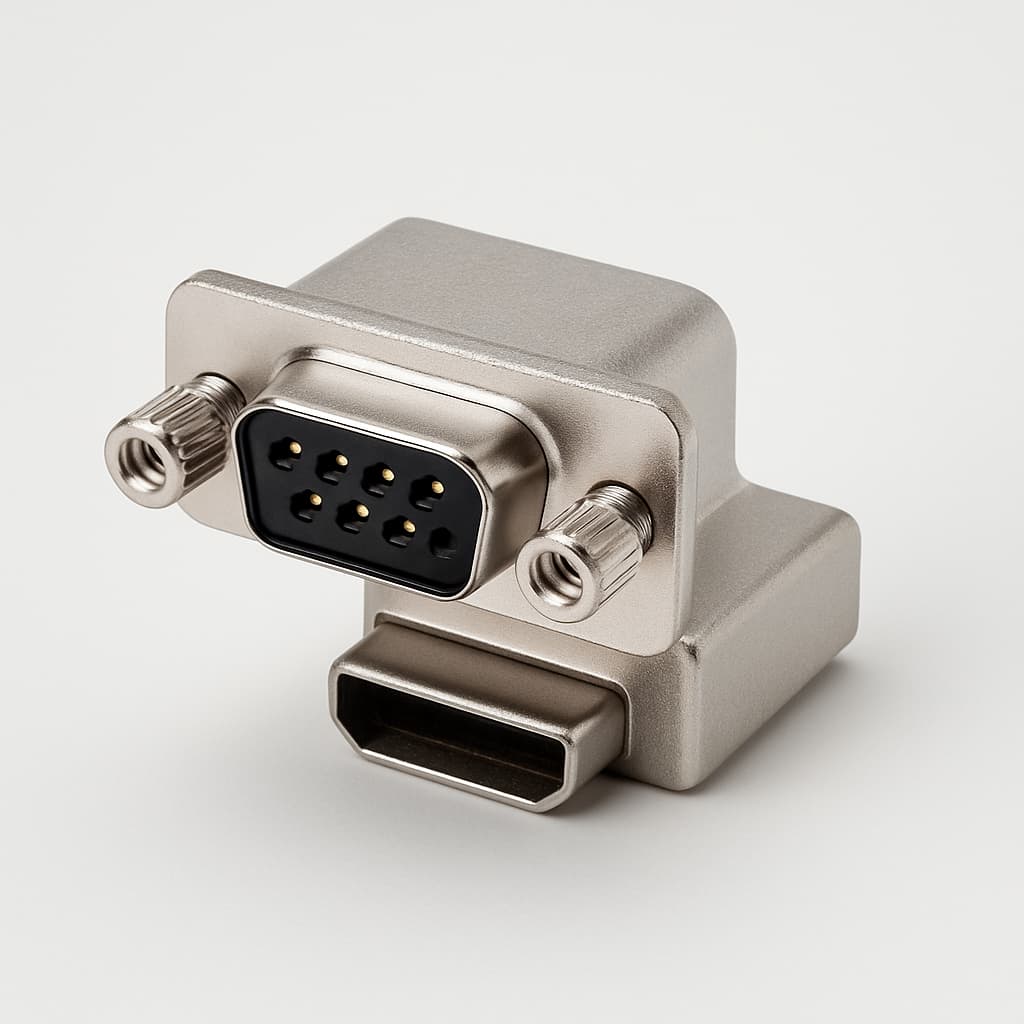 Molex / FCT 1731140354 (FAW1HSPRG1U) RA Adapter — illustrative AI-generated image