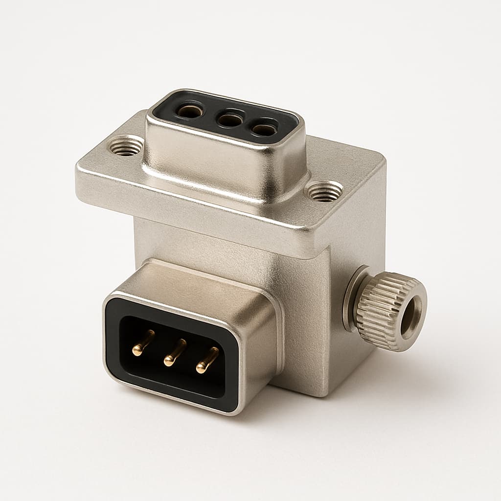 Molex / FCT 1731140335 (FAW3PSRG1U) RA Adapter — illustrative AI-generated image