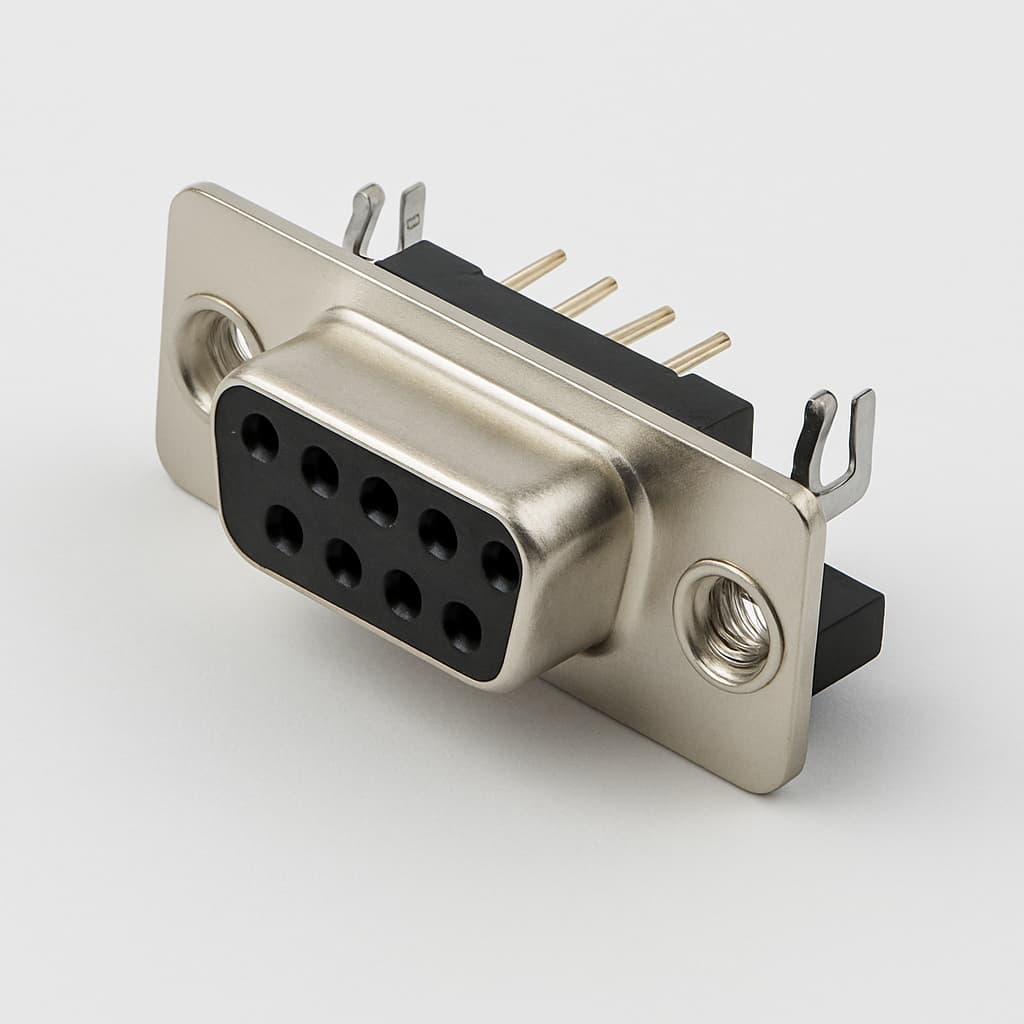 Molex / FCT 1731091923 (FEVT09S12SG1) THT D-SUB RA PC Receptacle — illustrative AI-generated image