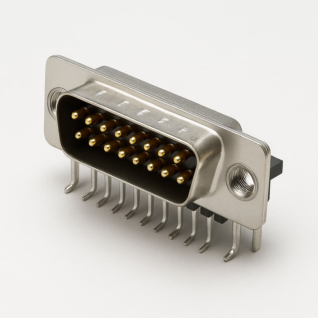 Molex / FCT 1731091928 D-Sub RA PC Plug — illustrative AI-generated image
