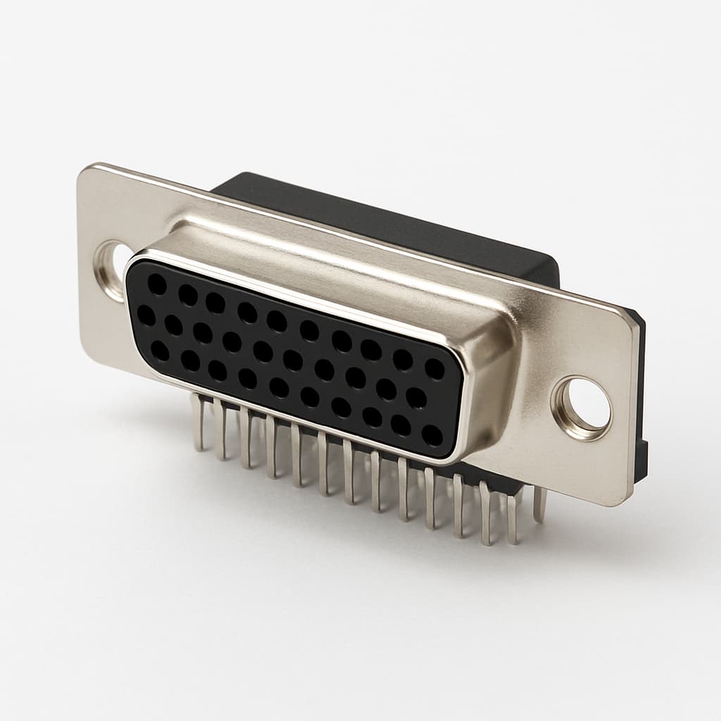 Molex / FCT 1731091927 (FEVT25S21SG1-2430) THT D-Sub Receptacle — illustrative AI-generated image