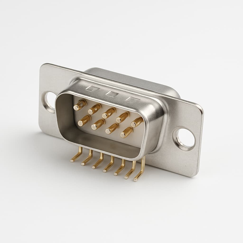 Molex / FCT 1731091829 (FEVU09P21SG1-4866) THT D-Sub Connector — illustrative AI-generated image