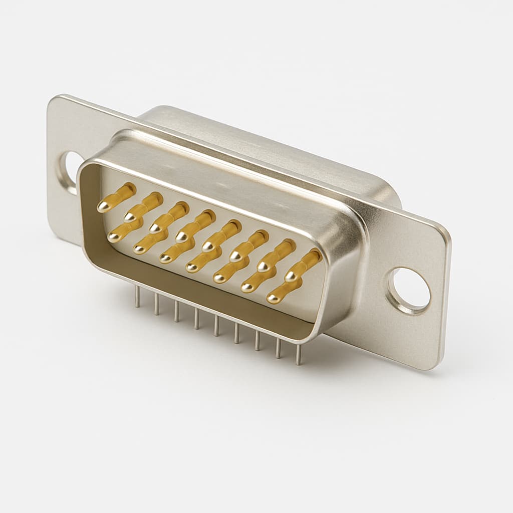 Molex / FCT 1731091946 (FEVU15P24SG1-3043) THT D-Sub PC Plug — illustrative AI-generated image