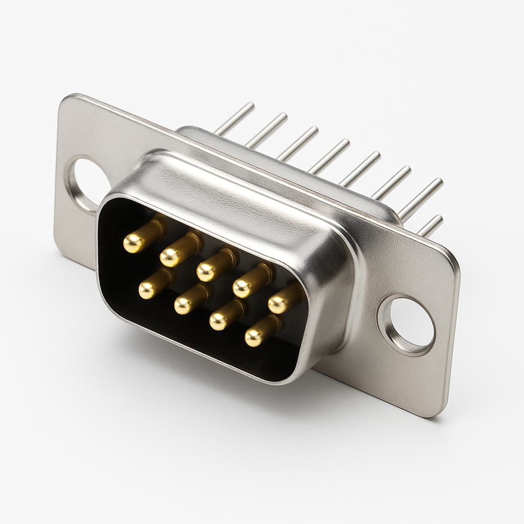 Molex / FCT 1731090952 (FH09P0G1) D-Sub Plug, 09 Pin — illustrative AI-generated image