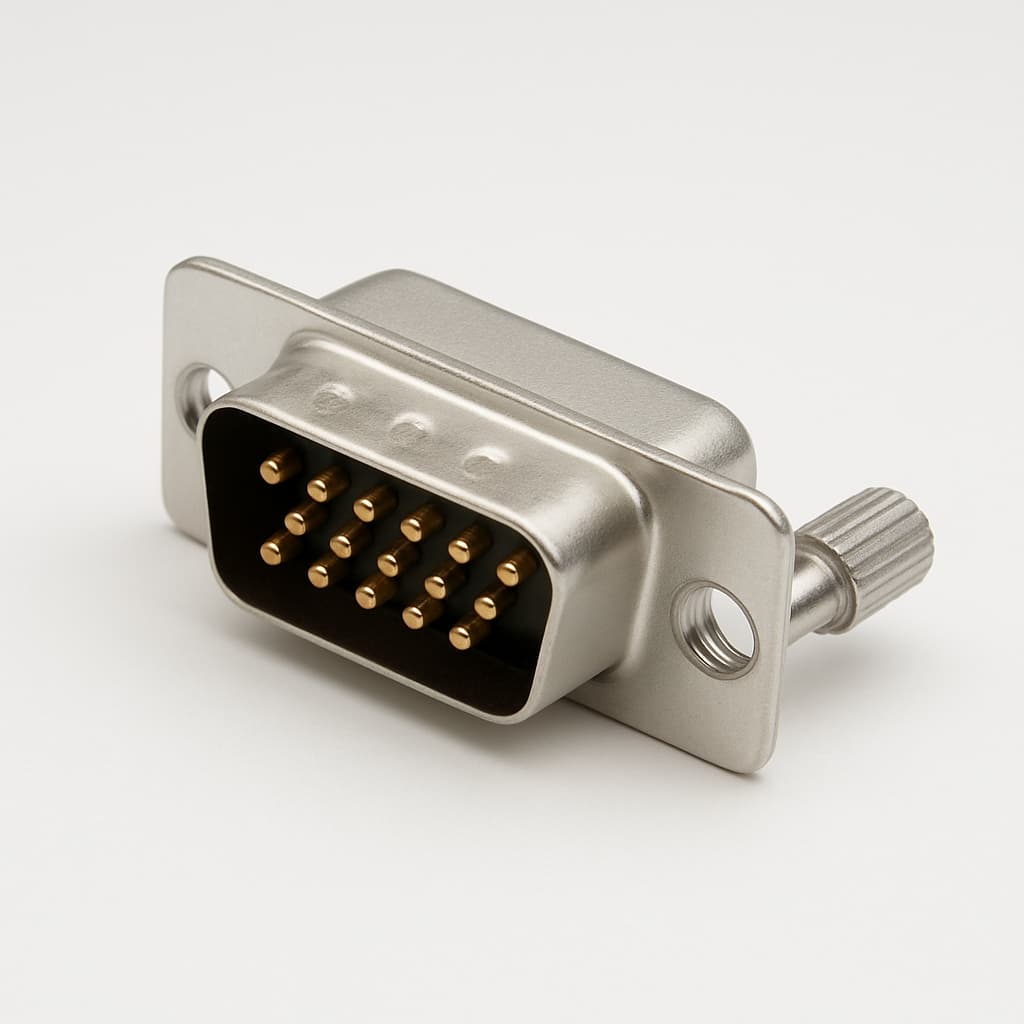 Molex / FCT 1731140345 (FH15P5G1-5078) D-SUB 15-Pin Plug — illustrative AI-generated image