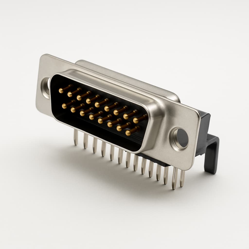 Molex / FCT 1731090796 (FH25P5G2-1003) D-Sub RA PC Plug — illustrative AI-generated image