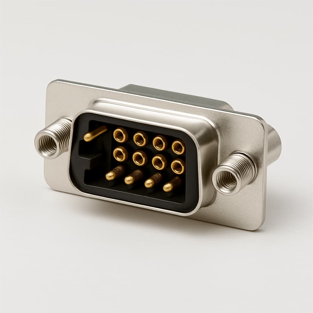 Molex / FCT 1731070518 (FH8W8P-K120) ML D-Sub Plug 8W8 — illustrative AI-generated image