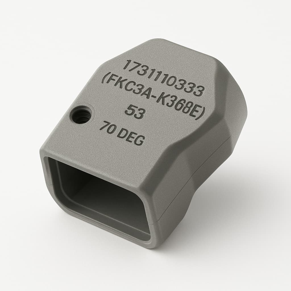 Molex / FCT 1731110333 (FKC3A-K368E) S3 70 DEG Hood — illustrative AI-generated image