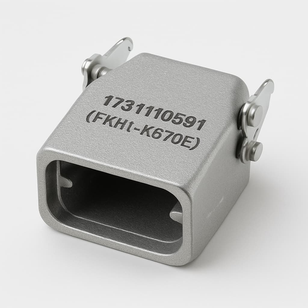 Molex / FCT 1731110591 (FKH1-K670E) Hood — illustrative AI-generated image