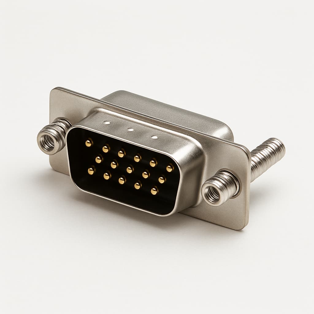 Molex / FCT 1731140333 (FL09-15P7-1424) D-SUB Plug — illustrative AI-generated image