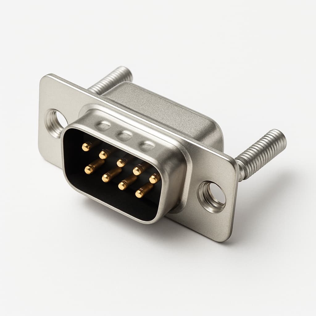 Molex / FCT 1731090527 (FL09P7) D-Sub Plug — illustrative AI-generated image