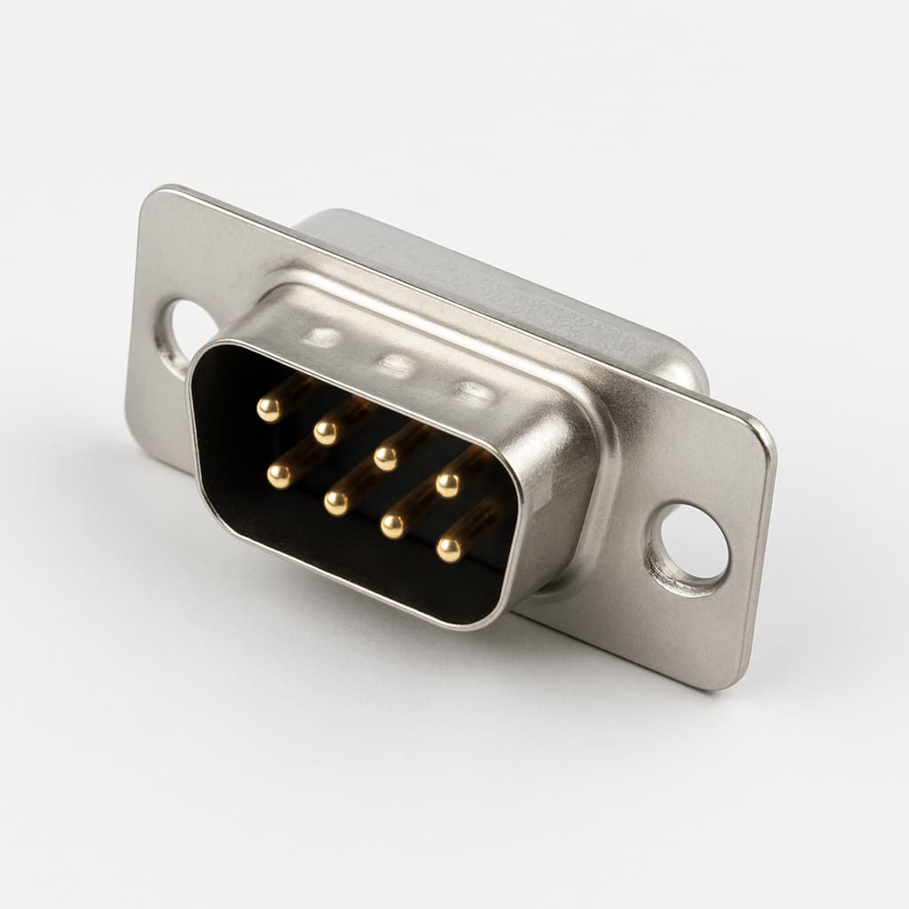 Molex / FCT 1731090433 (FL09P7-1853) D-Sub Plug — illustrative AI-generated image