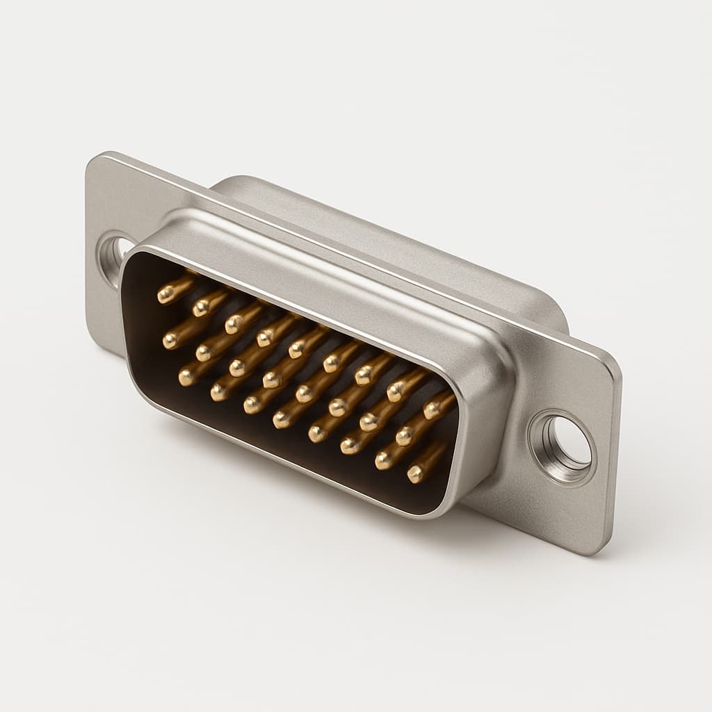 Molex / FCT 1731140229 (FL15-26P7-1541) D-Sub Plug — illustrative AI-generated image