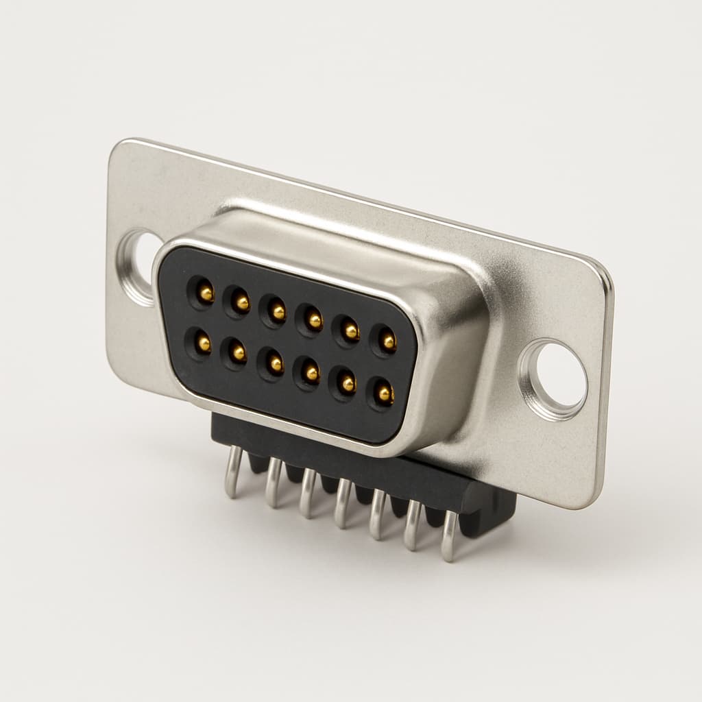 Molex / FCT 1731091834 (FL15S7-0502) D-SUB Receptacle — illustrative AI-generated image