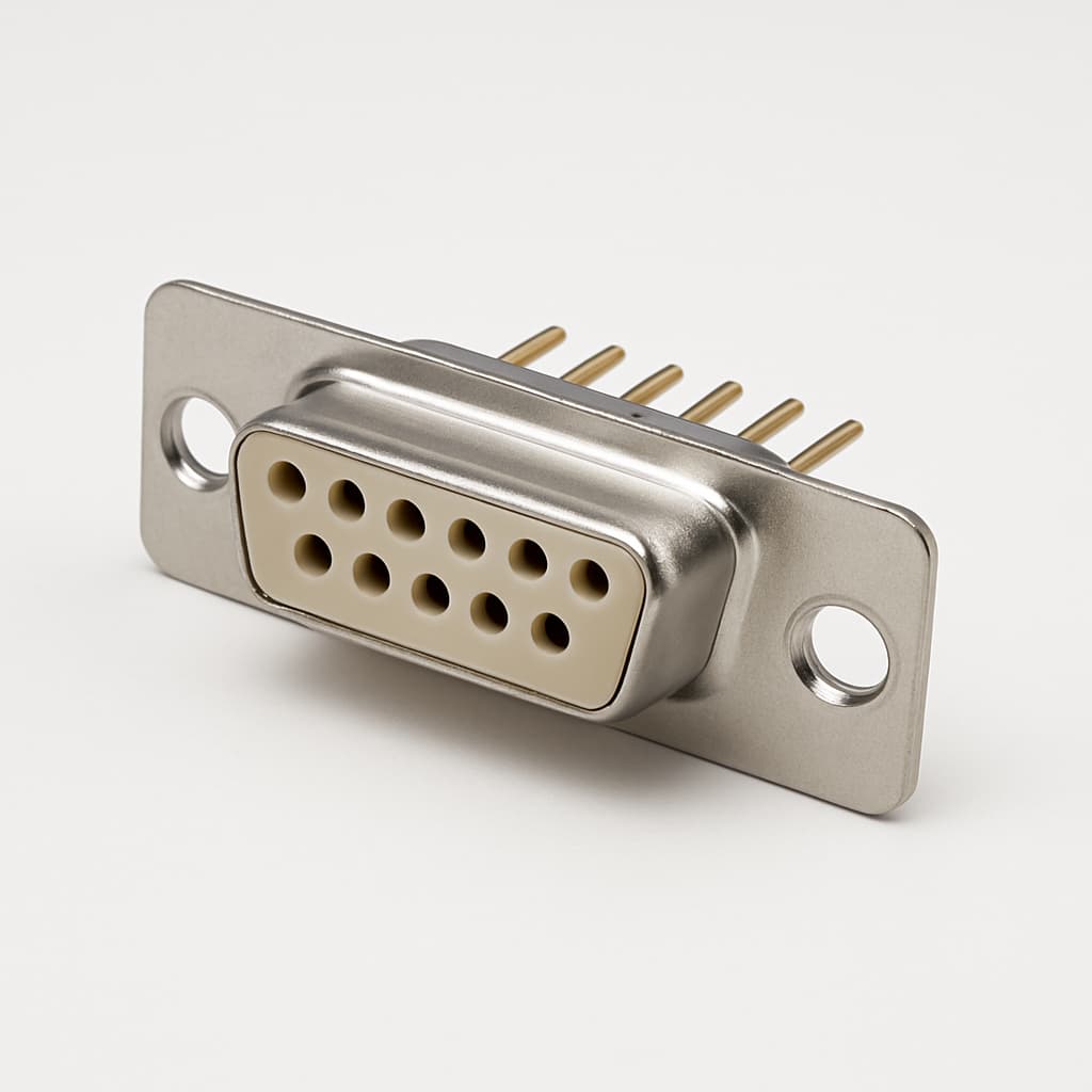 Molex / FCT 1731090434 (FL15S7-1853) D-SUB CRP Receptacle 15 PN — illustrative AI-generated image