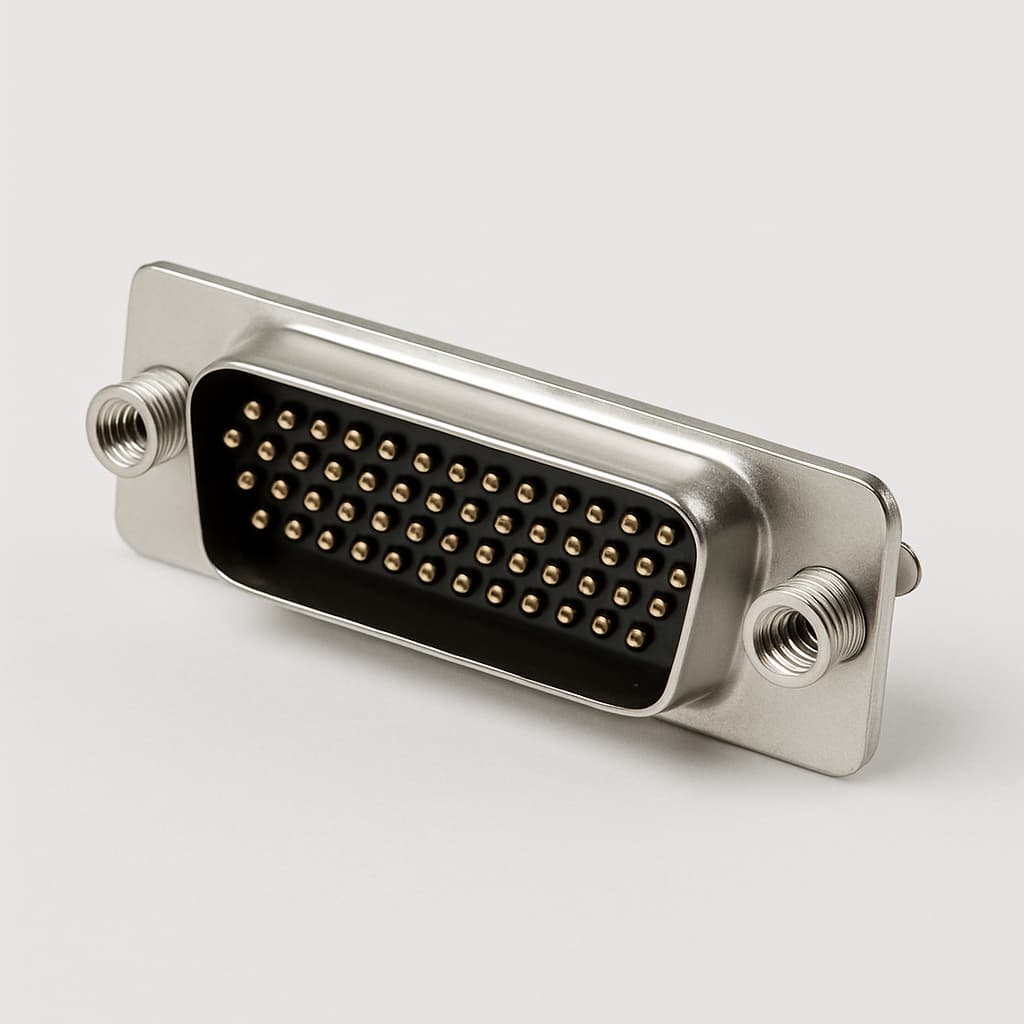 Molex / FCT 1731130183 (FL37-62P7-K121) HD D-Sub CRP Plug — illustrative AI-generated image