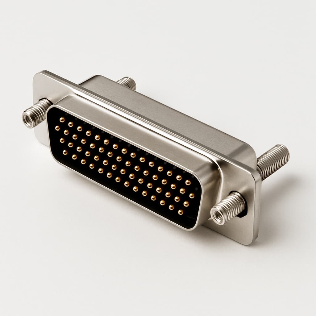 Molex / FCT 1731090526 (FL50P7) D-Sub Plug, 50 PN — illustrative AI-generated image