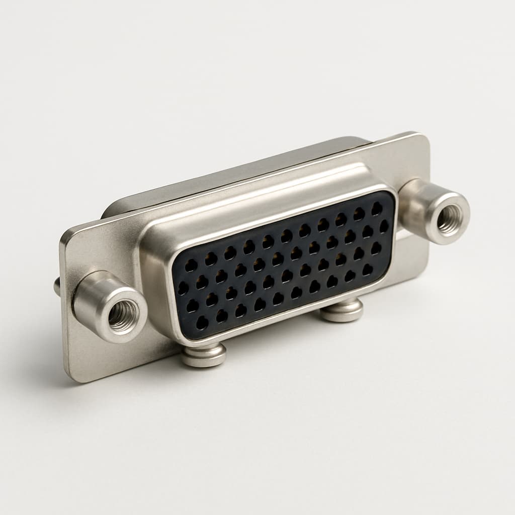 Molex / FCT 1731130221 (FLW25-44S7) HD D-SUB CRP Receptacle — illustrative AI-generated image