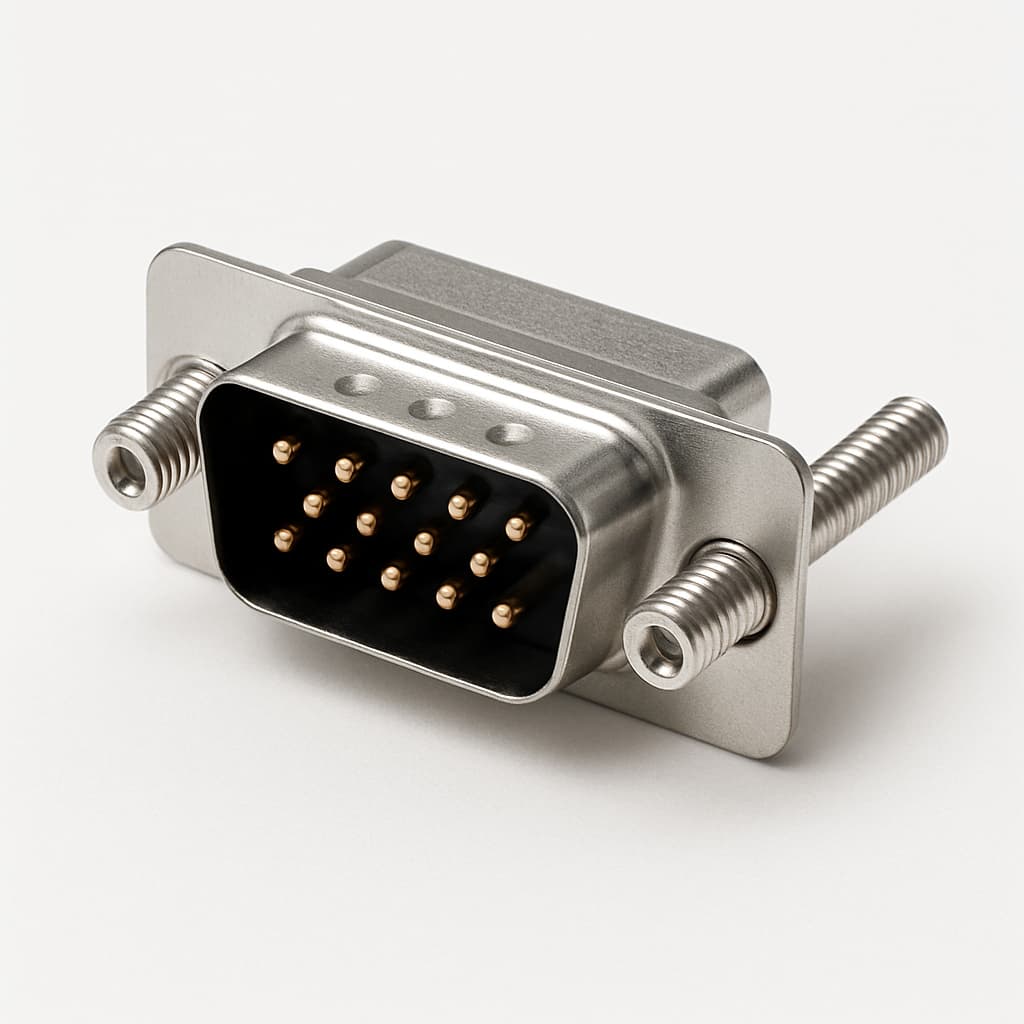 Molex / FCT 1731140108 (FLZ09-15P7) HD D-Sub Plug — illustrative AI-generated image
