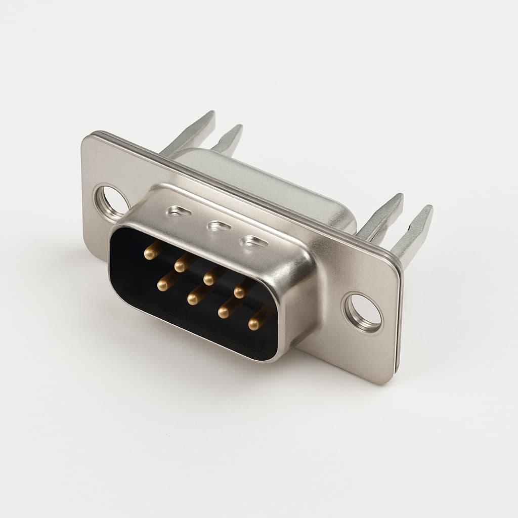 Molex / FCT 1731090502 (FM09P1-1212) D-Sub PC Plug — illustrative AI-generated image