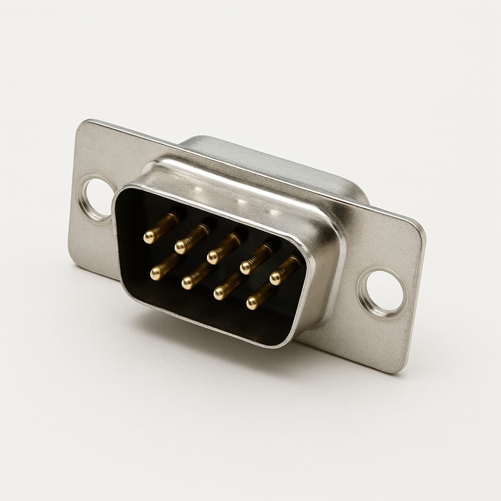 Molex / FCT 1731090829 (FM09P80) D-Sub Plug — illustrative AI-generated image