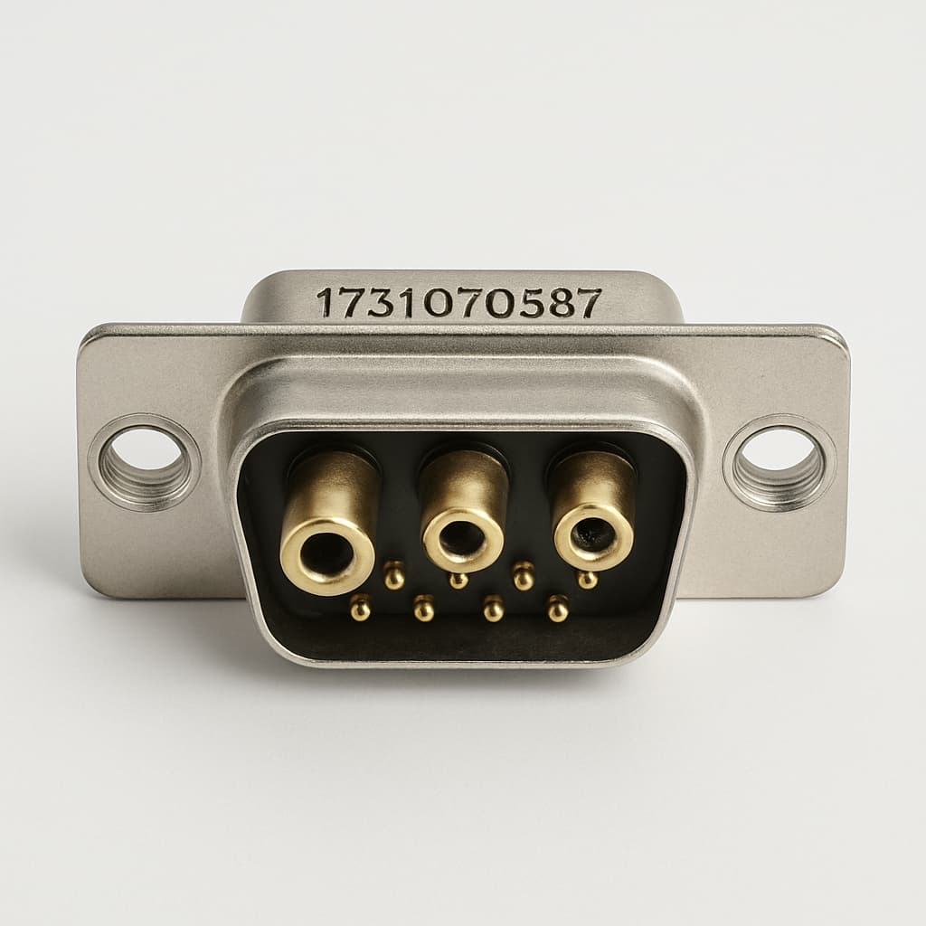 Molex / FCT 1731070587 (FM13W3P80) D-Sub Plug 13W3 — illustrative AI-generated image