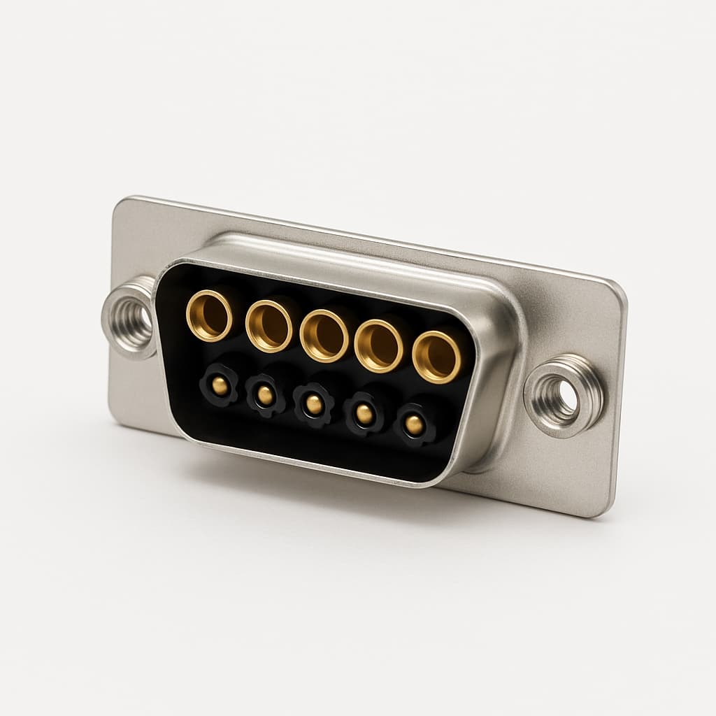 Molex / FCT 1731070105 (FM13W6P-K121) D-Sub Plug 13W6 — illustrative AI-generated image