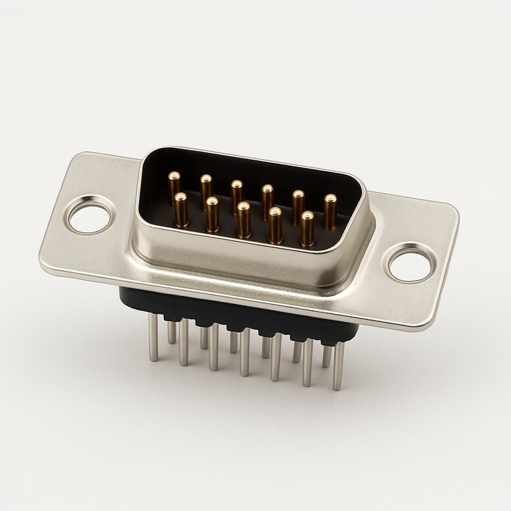 Molex / FCT 1731090407 (FM15P1-1209) D-Sub Straight PC Plug — illustrative AI-generated image