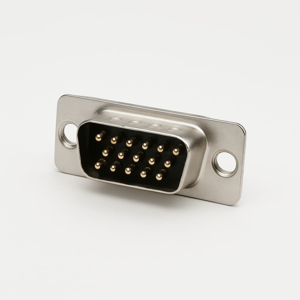 Molex / FCT 1731090674 (FM15P1-1277) D-Sub Plug — illustrative AI-generated image