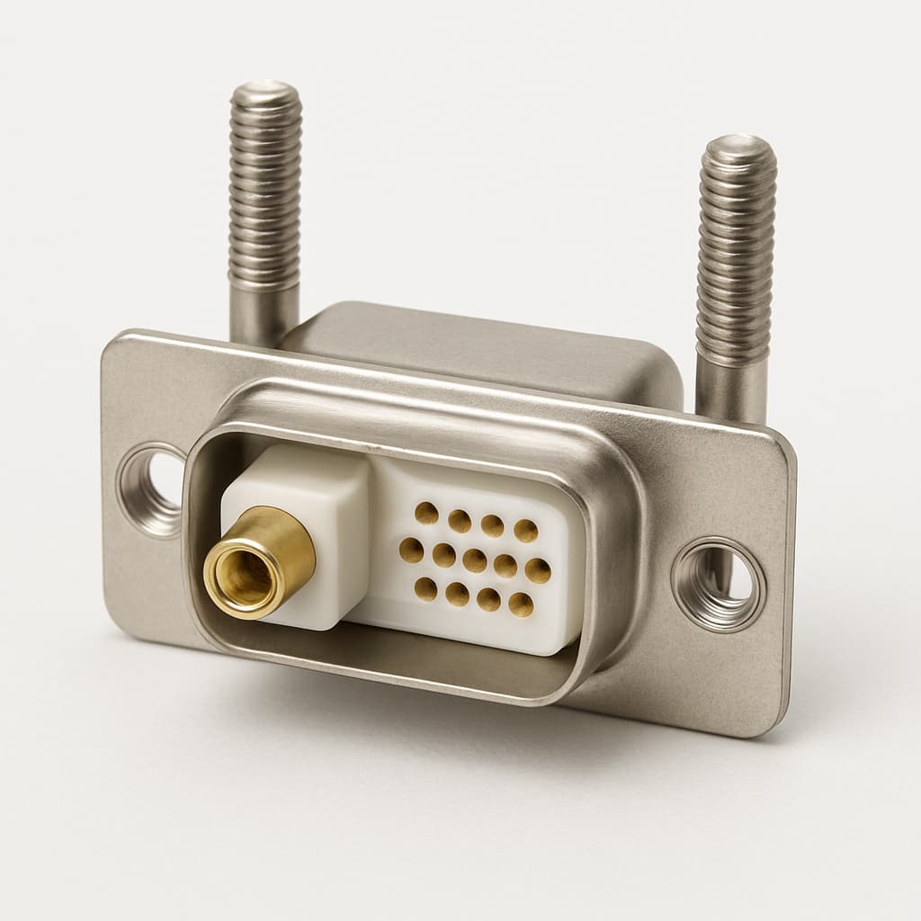 Molex / FCT 1731070490 D-Sub Plug 17W2 — illustrative AI-generated image