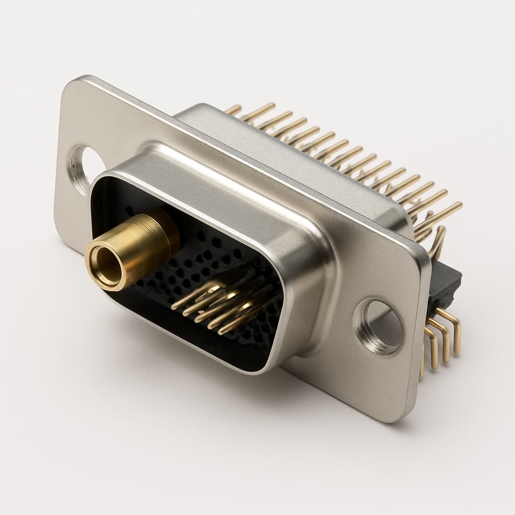 Molex / FCT 1731070648 (FM17W2P12-3515) D-Sub Plug 17W2 — illustrative AI-generated image