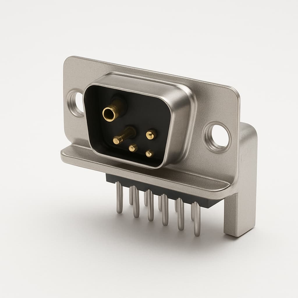 Molex / FCT 1731070658 (FM17W2P5-1225) D-Sub RA PC Plug 17W2 — illustrative AI-generated image