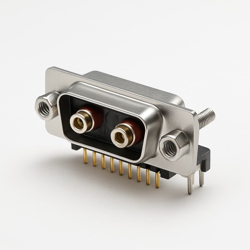 Molex / FCT 1731070532 (FM17W2P5-1447) D-Sub RA PC Plug 17W2 — illustrative AI-generated image