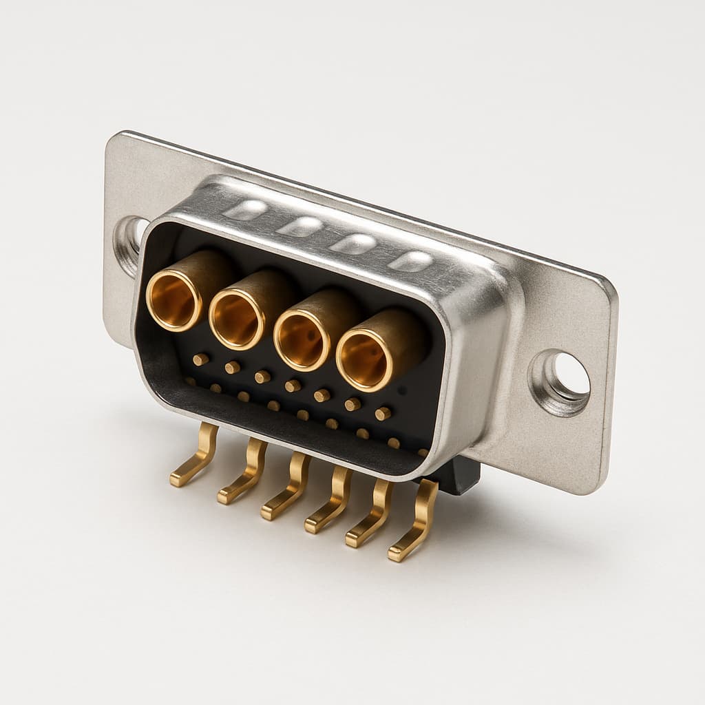 Molex / FCT 1731070614 (FM17W5P5-1002) ML D-Sub RA PC Plug 17W5 — illustrative AI-generated image