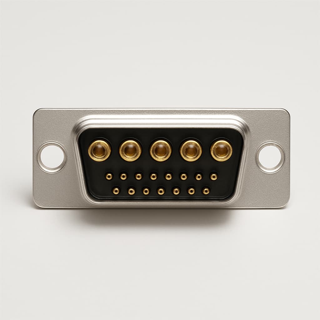 Molex / FCT 1731070656 (FM17W5P-5538) D-Sub Plug 17W5 — illustrative AI-generated image