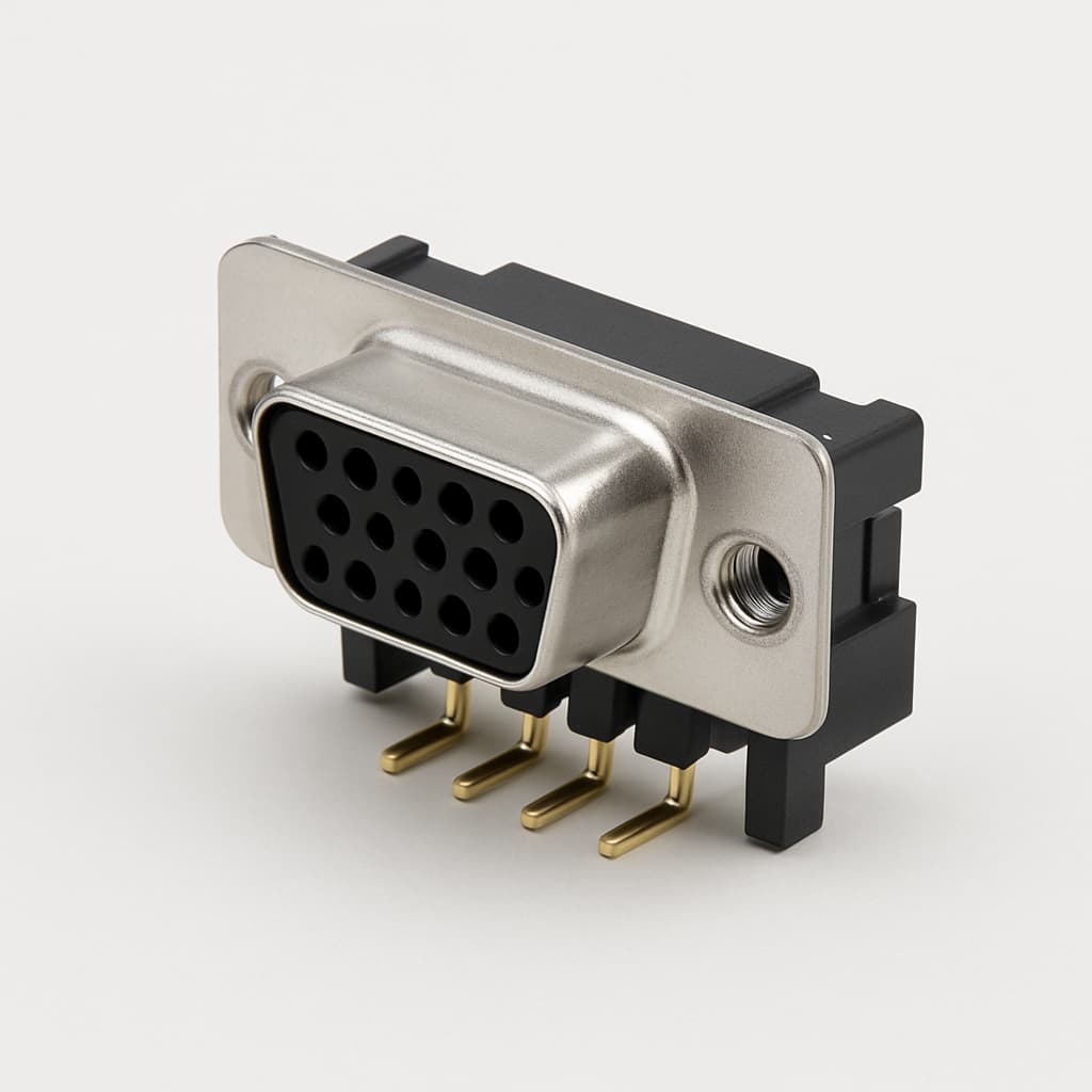 Molex / FCT 1731070673 (FM21WA4S5-1349) D-SUB RA PC Receptacle — illustrative AI-generated image