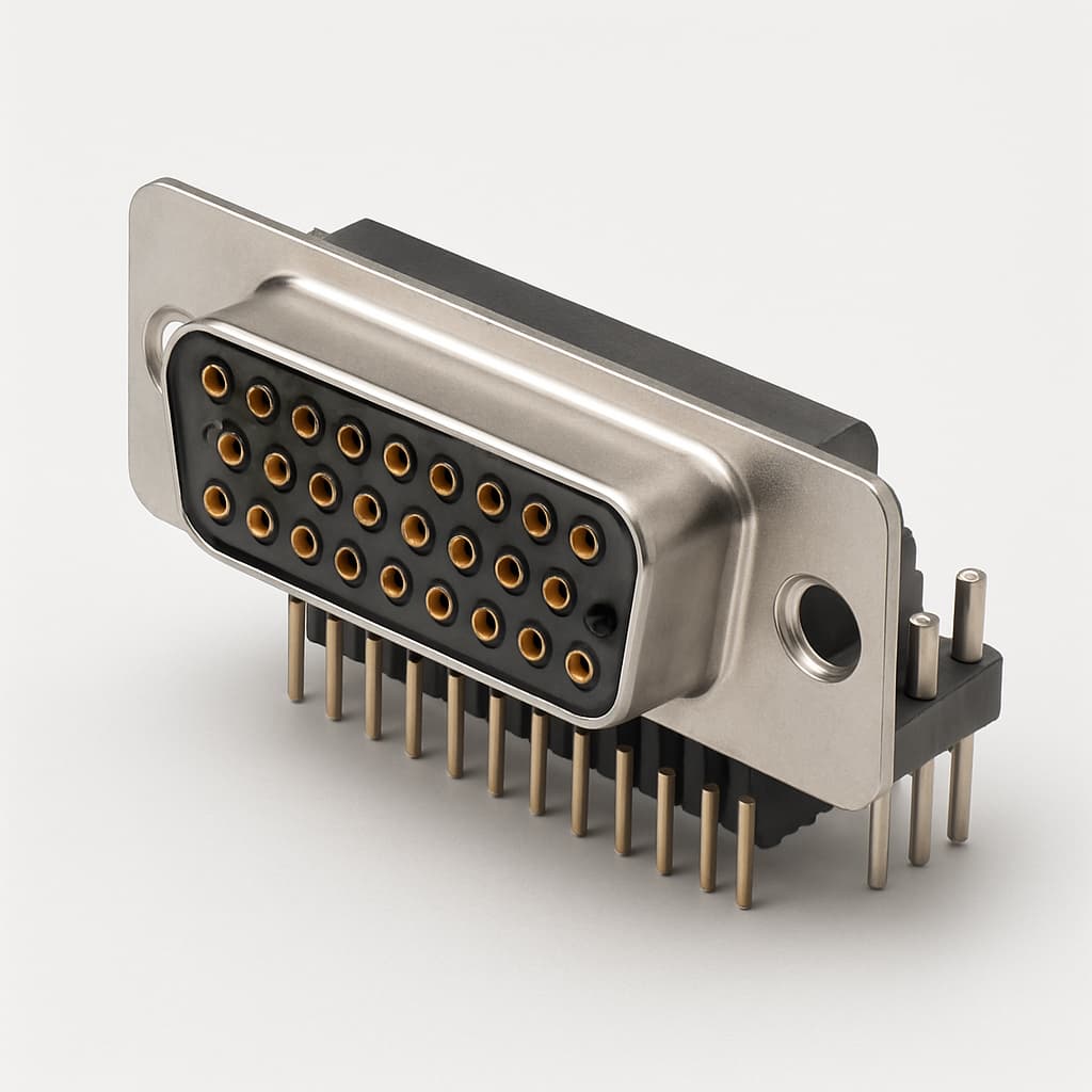 Molex / FCT 1731071296 (FM21WA4S5A-K121) ML RA PC Receptacle 21WA4 — illustrative AI-generated image