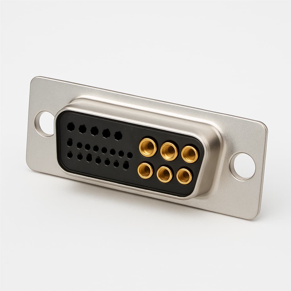 Molex / FCT 1731070661 (FM24W7S22-1480) D-Sub Receptacle — illustrative AI-generated image