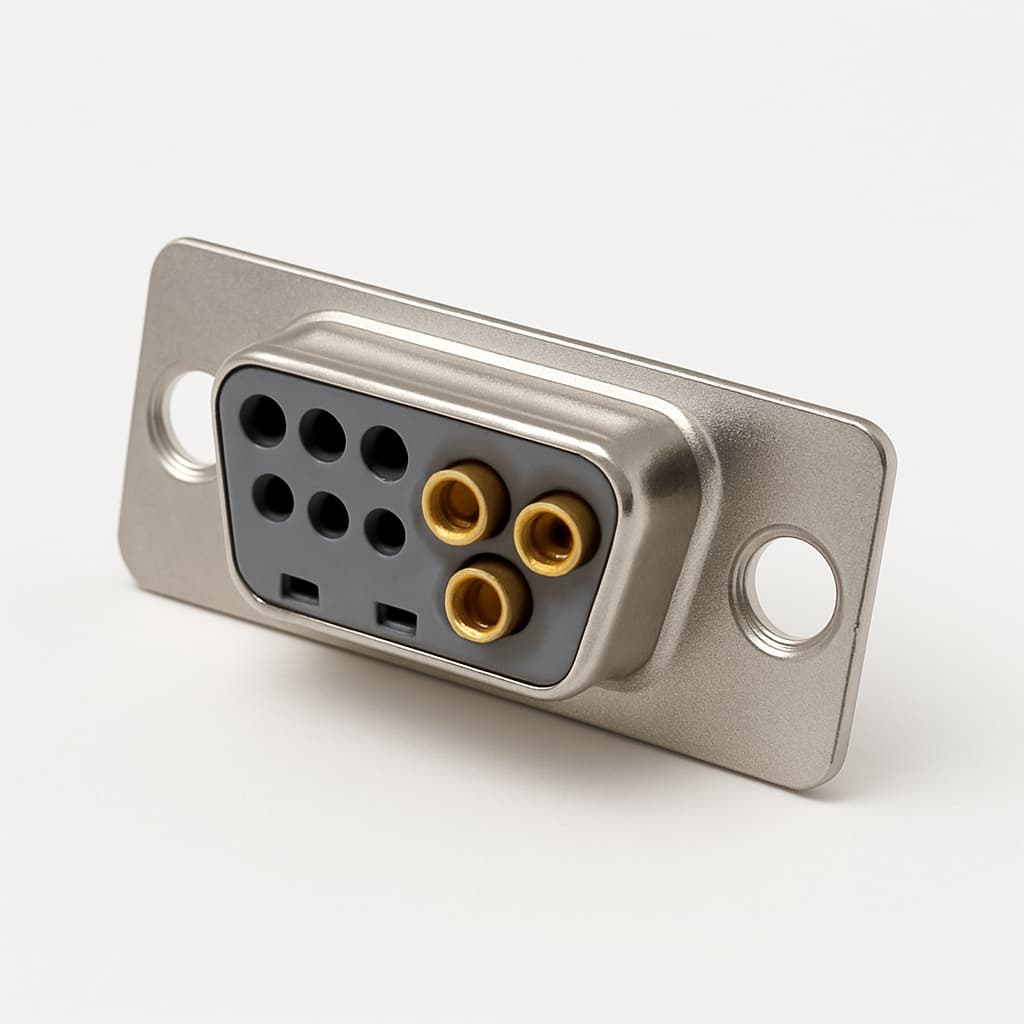 Molex / FCT 1731070444 (FM24W7S80) D-Sub Receptacle 24W7 — illustrative AI-generated image