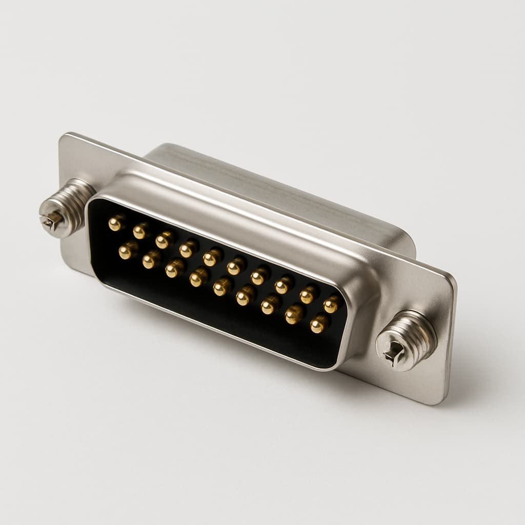 Molex / FCT 1731090504 (FM25P1-1212) D-Sub 25-Pin PC Plug — illustrative AI-generated image