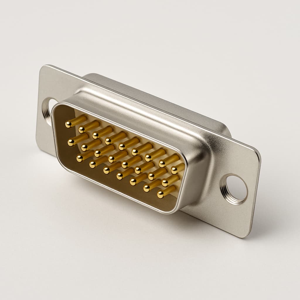 Molex / FCT 1731090673 (FM25P1-1276) D-Sub Plug — illustrative AI-generated image