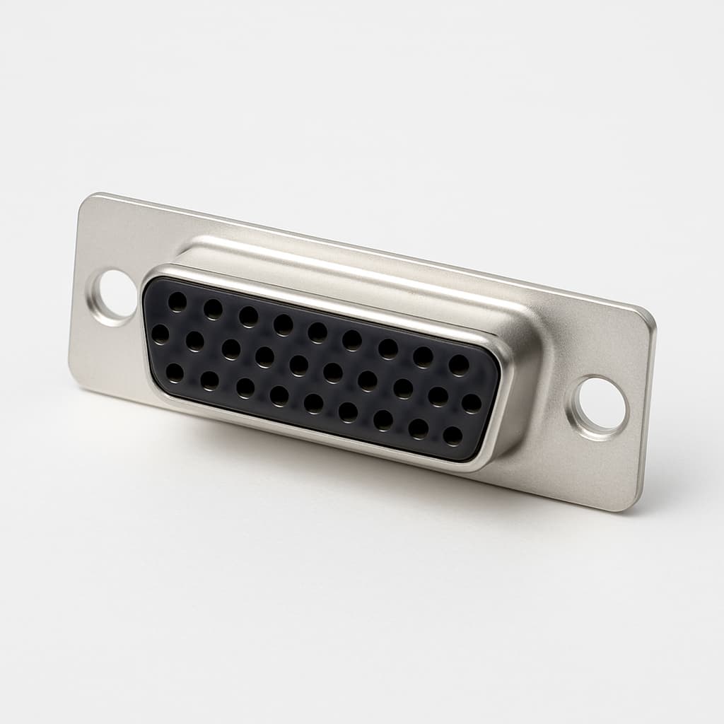 Molex / FCT 1731090405 (FM25S1-1209) D-Sub Receptacle — illustrative AI-generated image