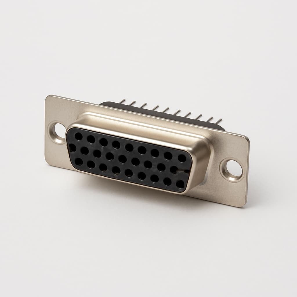 Molex / FCT 1731090395 (FM25S1-K121) D-Sub PC Receptacle — illustrative AI-generated image