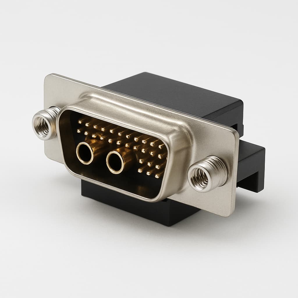 Molex / FCT 1731070649 (FM25W3P71-0658) D-Sub Plug 25W3 — illustrative AI-generated image