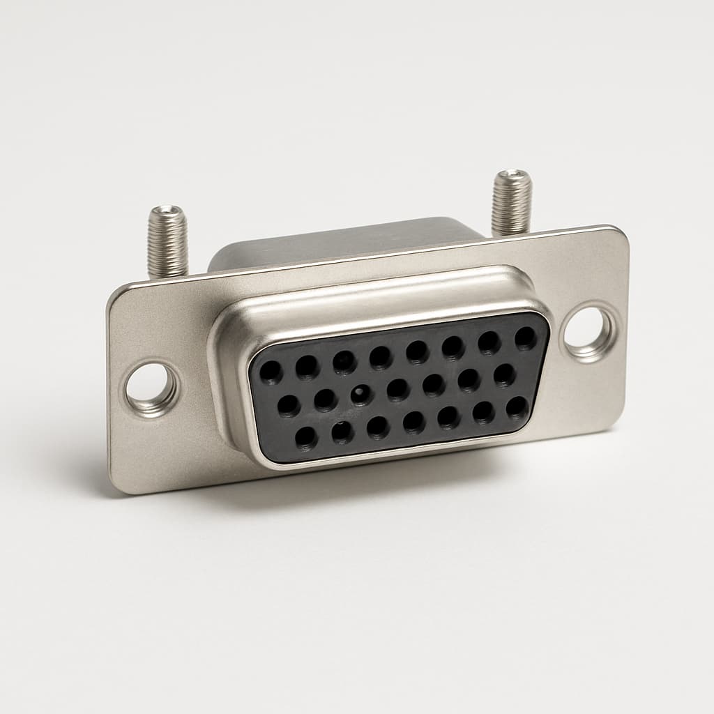 Molex / FCT 1731070445 (FM25W3S1-K197) D-Sub Receptacle — illustrative AI-generated image