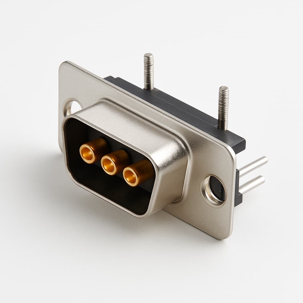 Molex / FCT 1731070617 (FM3W3S-1002) ML D-Sub RA Receptacle 3W3 — illustrative AI-generated image