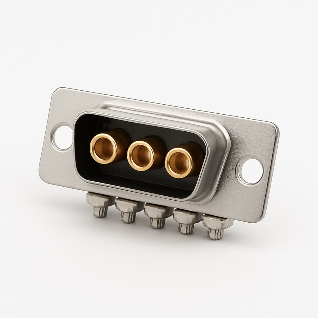 Molex / FCT 1731070281 (FM3W3S-1426) D-Sub Receptacle 3W3 with Clinch — illustrative AI-generated image